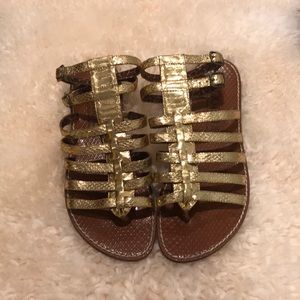 Sam Edelman gold gladiator sandals